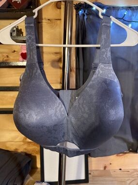 Cacique Charcoal Gray Full-Coverage Wireless Bra